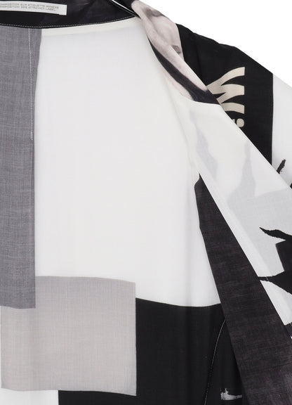 SUN MOTIF PRINTED ZIPPER JACKET