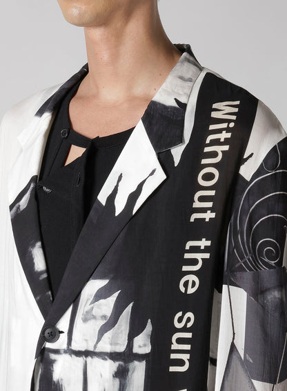 SUN MOTIF PRINTED ZIPPER JACKET