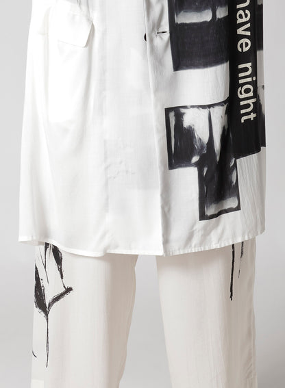 SUN MOTIF PRINTED ZIPPER JACKET