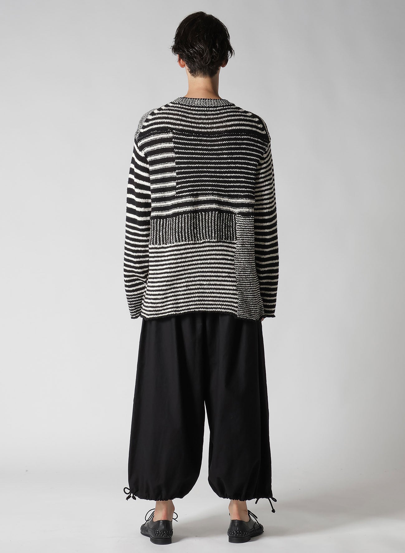 3G1P BORDER ROUND NECK KNIT