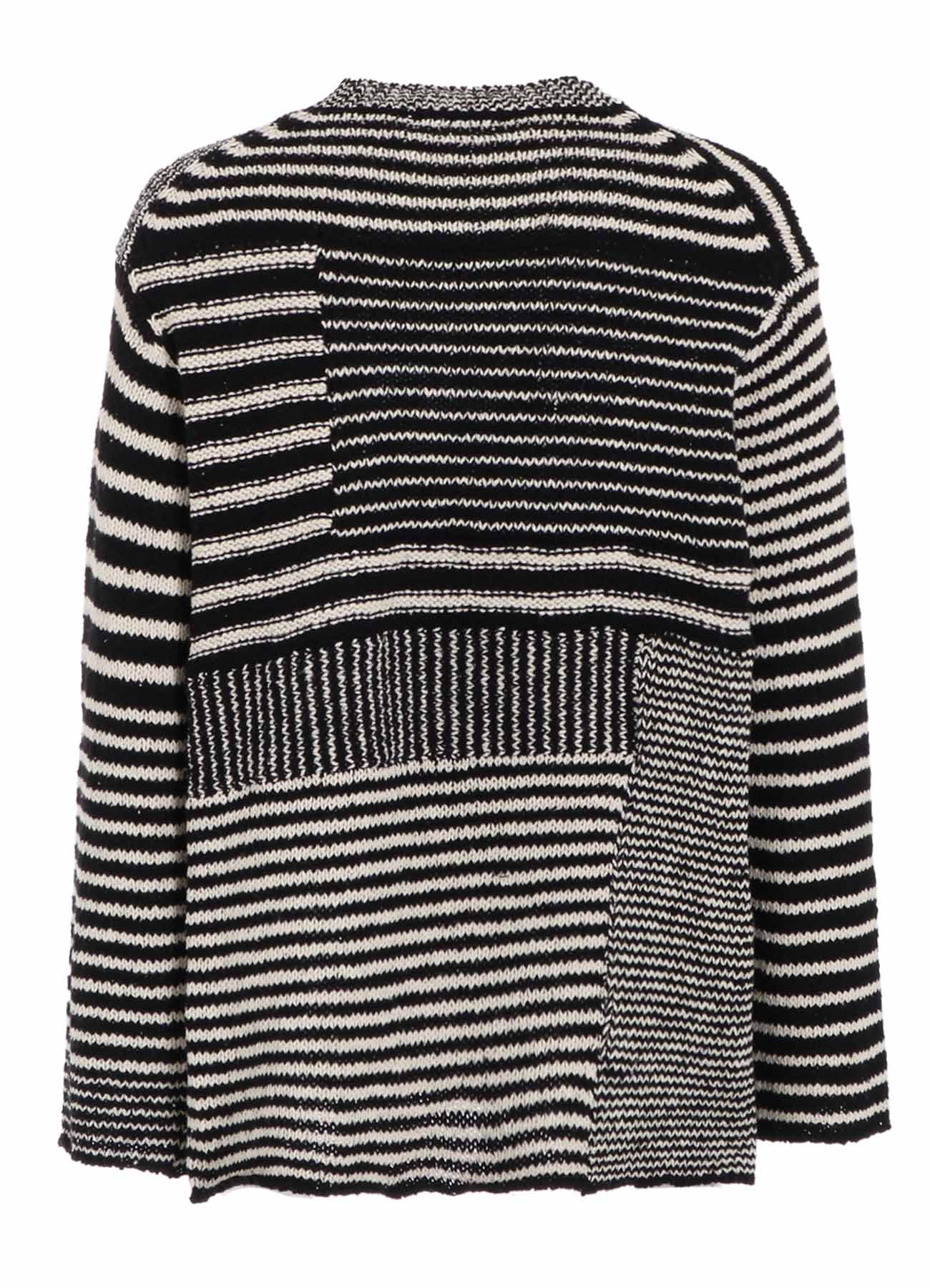 3G1P BORDER ROUND NECK KNIT