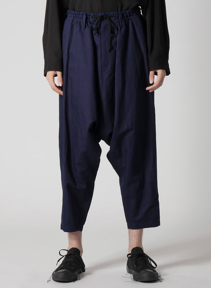 INDIGO DYEING COTTON LINEN SAROUEL PANTS