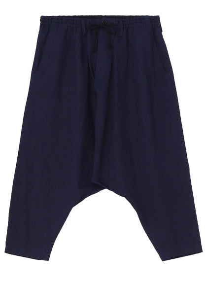 INDIGO DYEING COTTON LINEN SAROUEL PANTS