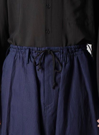 INDIGO DYEING COTTON LINEN SAROUEL PANTS
