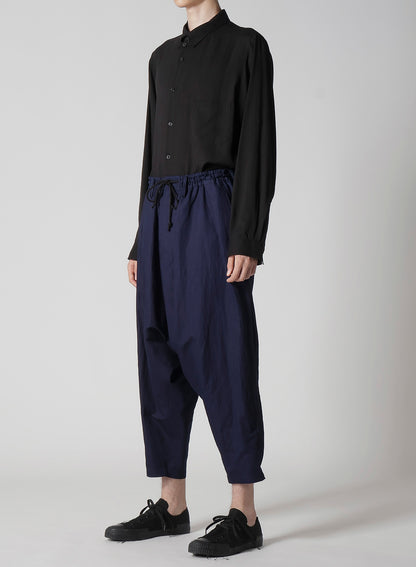 INDIGO DYEING COTTON LINEN SAROUEL PANTS