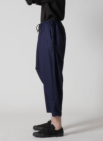 INDIGO DYEING COTTON LINEN SAROUEL PANTS