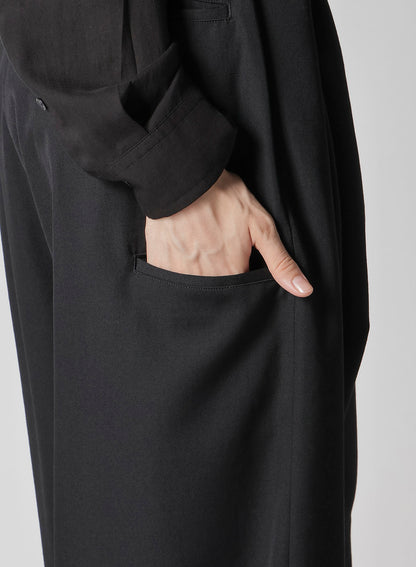 WOOL GABARDINE NEW STANDARD 2TUCKS STRING PANTS