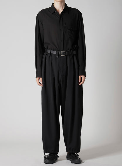 WOOL GABARDINE NEW STANDARD 2TUCKS STRING PANTS