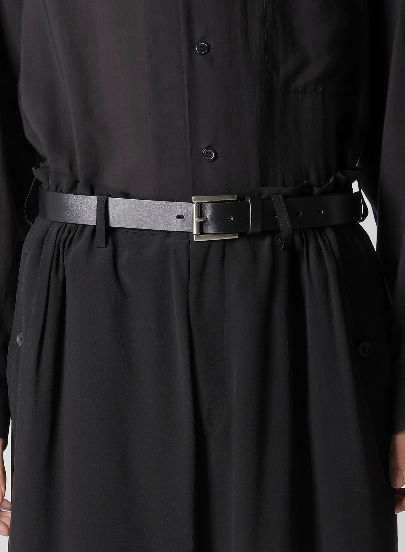 12M SILK DECINE TUCKED SEAM WIDE PANTS