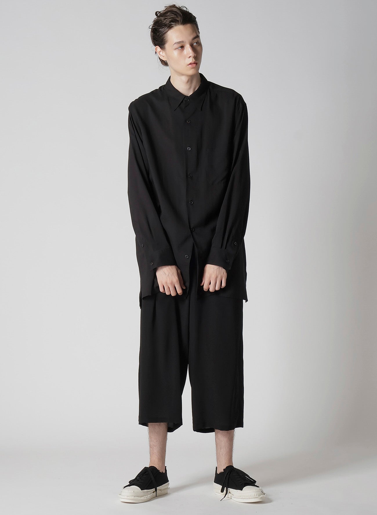 12M SILK DECINE TUCKED SEAM WIDE PANTS