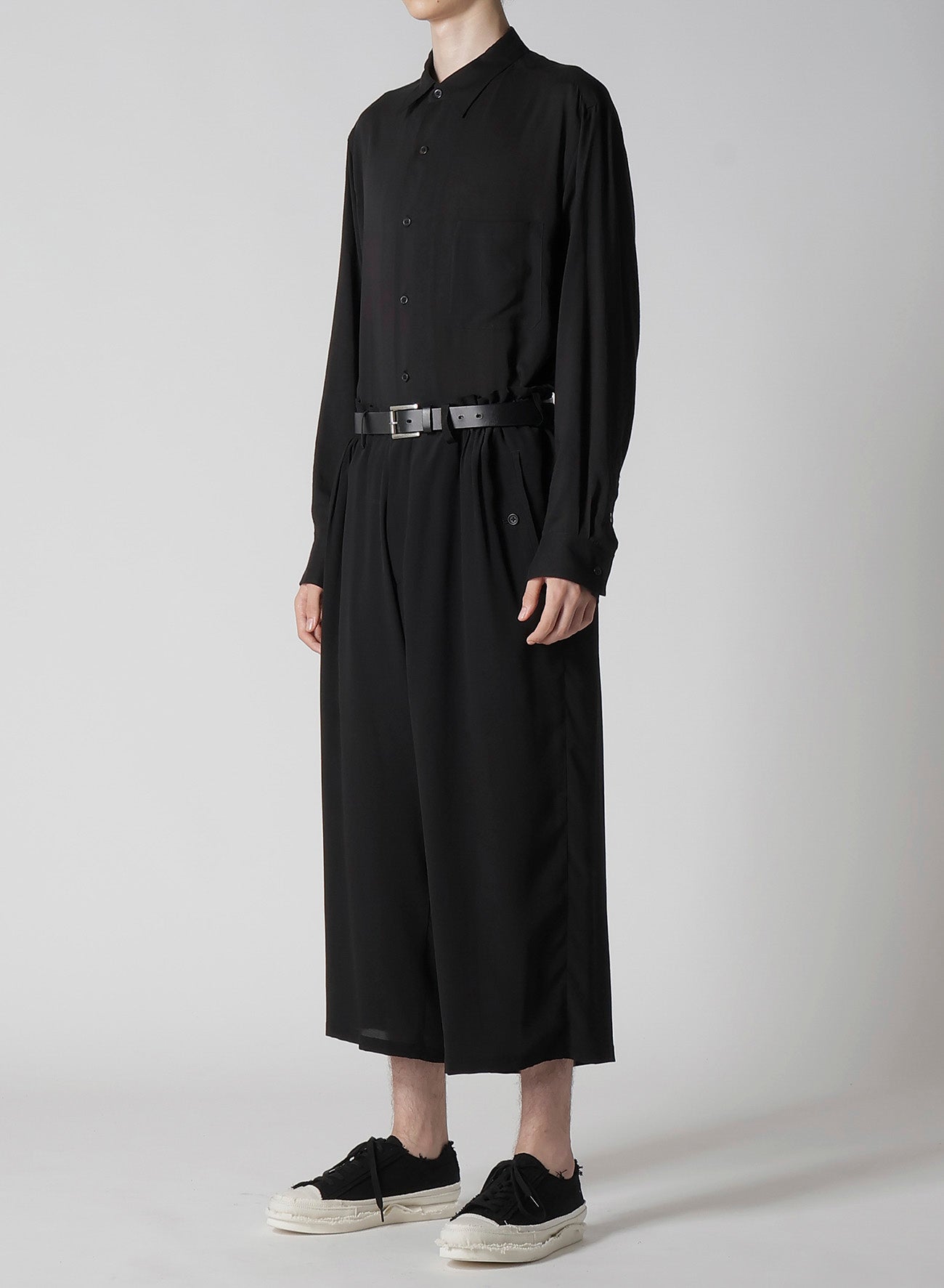 12M SILK DECINE TUCKED SEAM WIDE PANTS