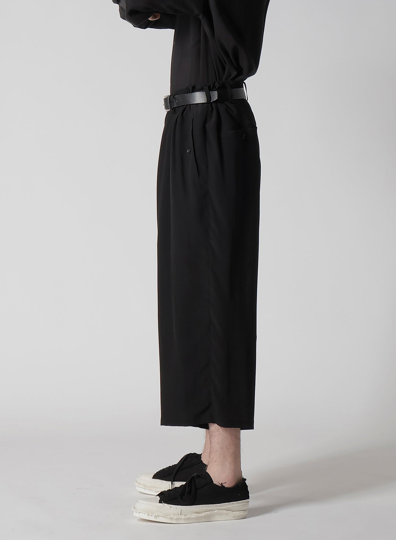 12M SILK DECINE TUCKED SEAM WIDE PANTS