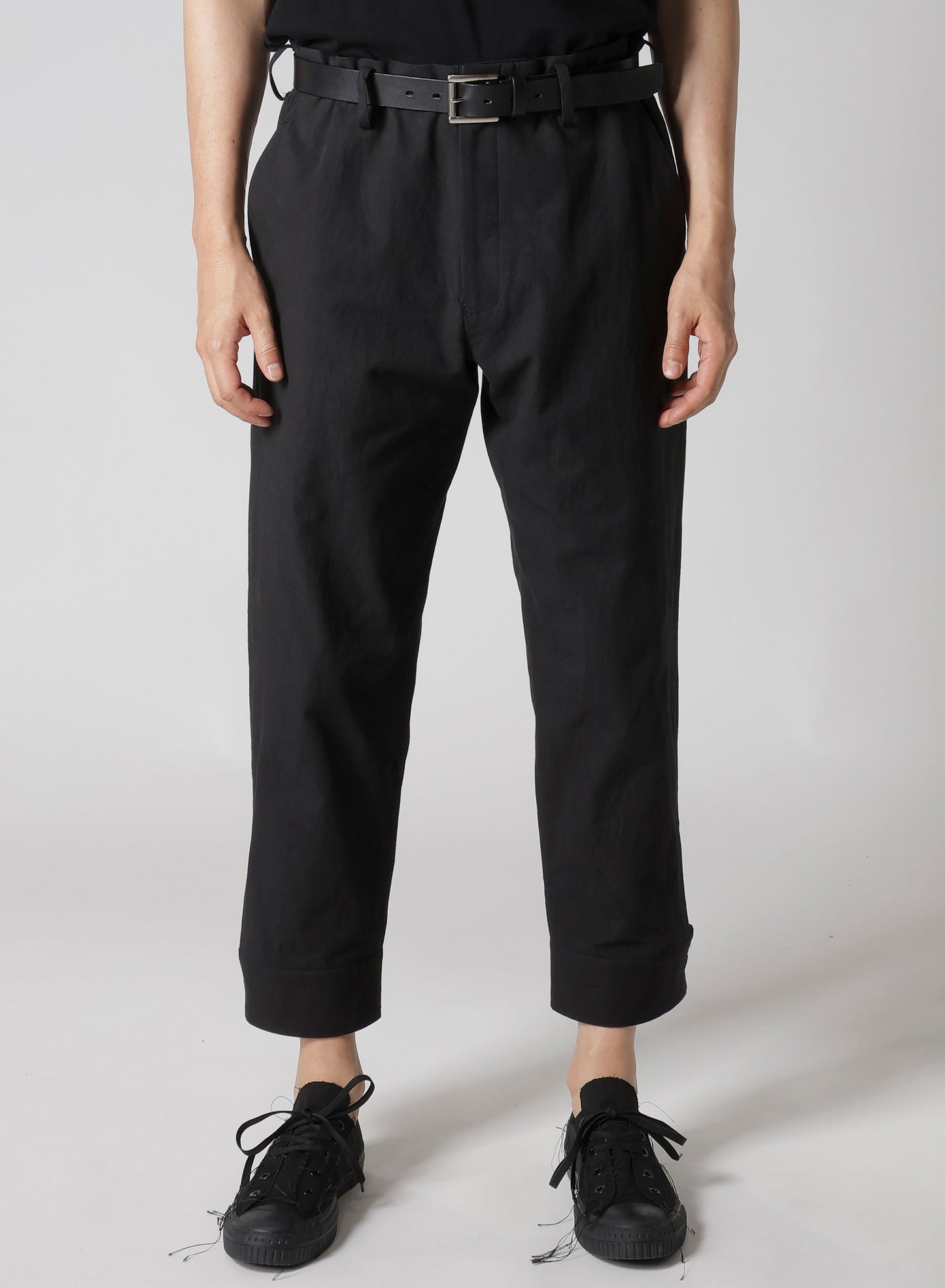 C/ZAZA CLOTH BELTED HEM PANTS