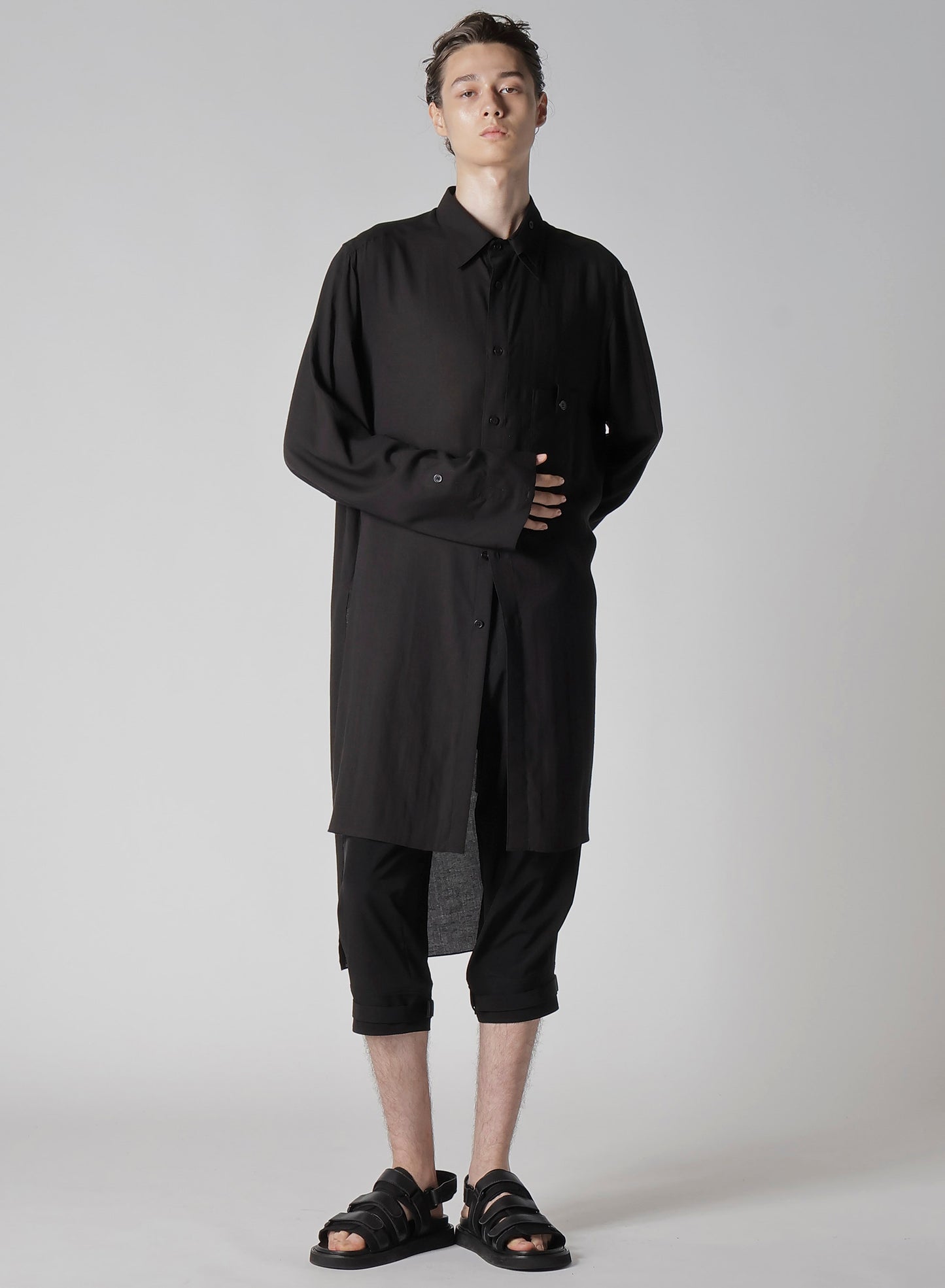 TA TUXEDO BELTED HEM CUFFS PANTS