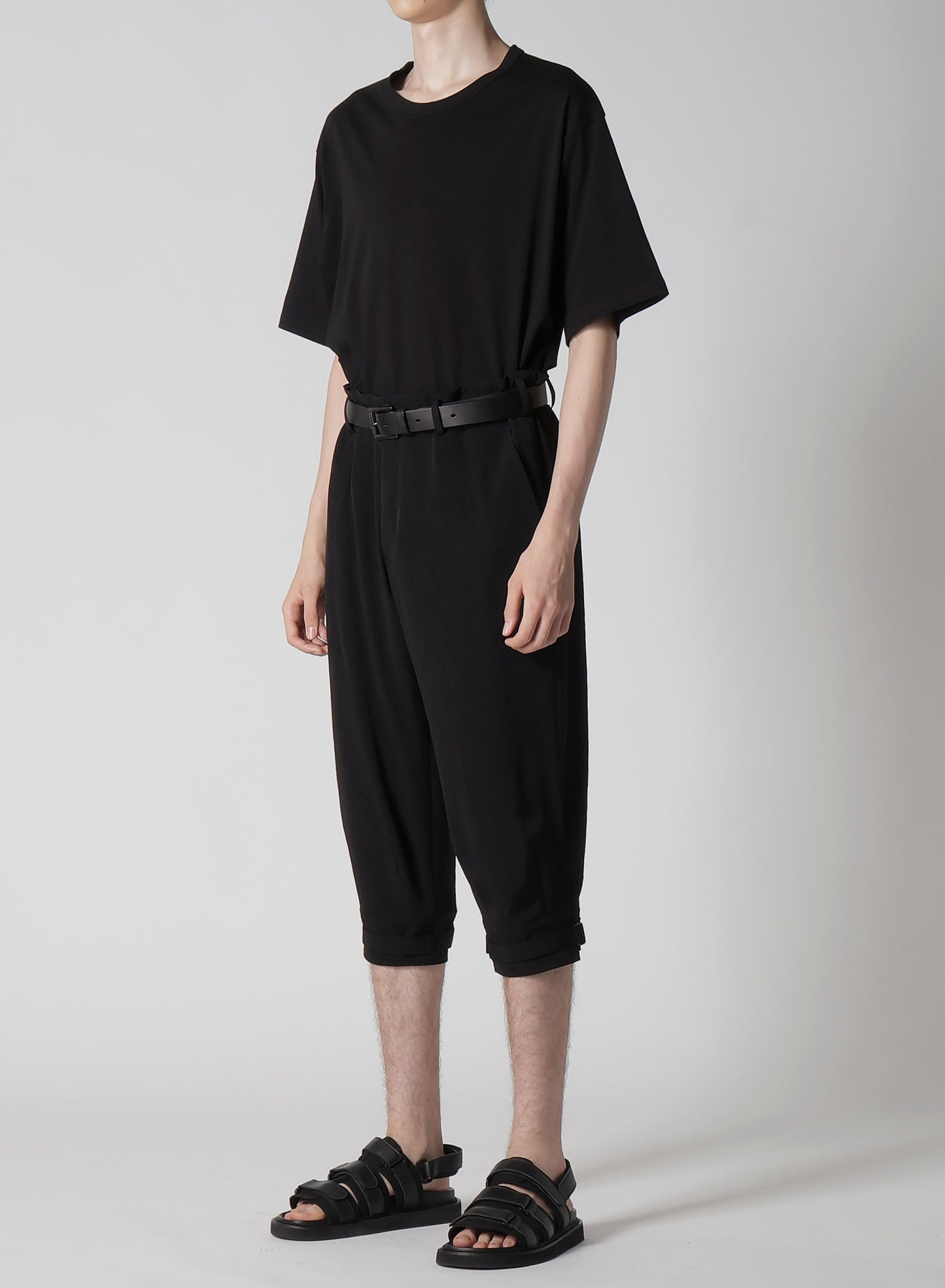 TA TUXEDO BELTED HEM CUFFS PANTS