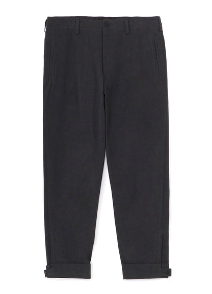 C/ POPLIN TAB DETAIL SLIM PANTS