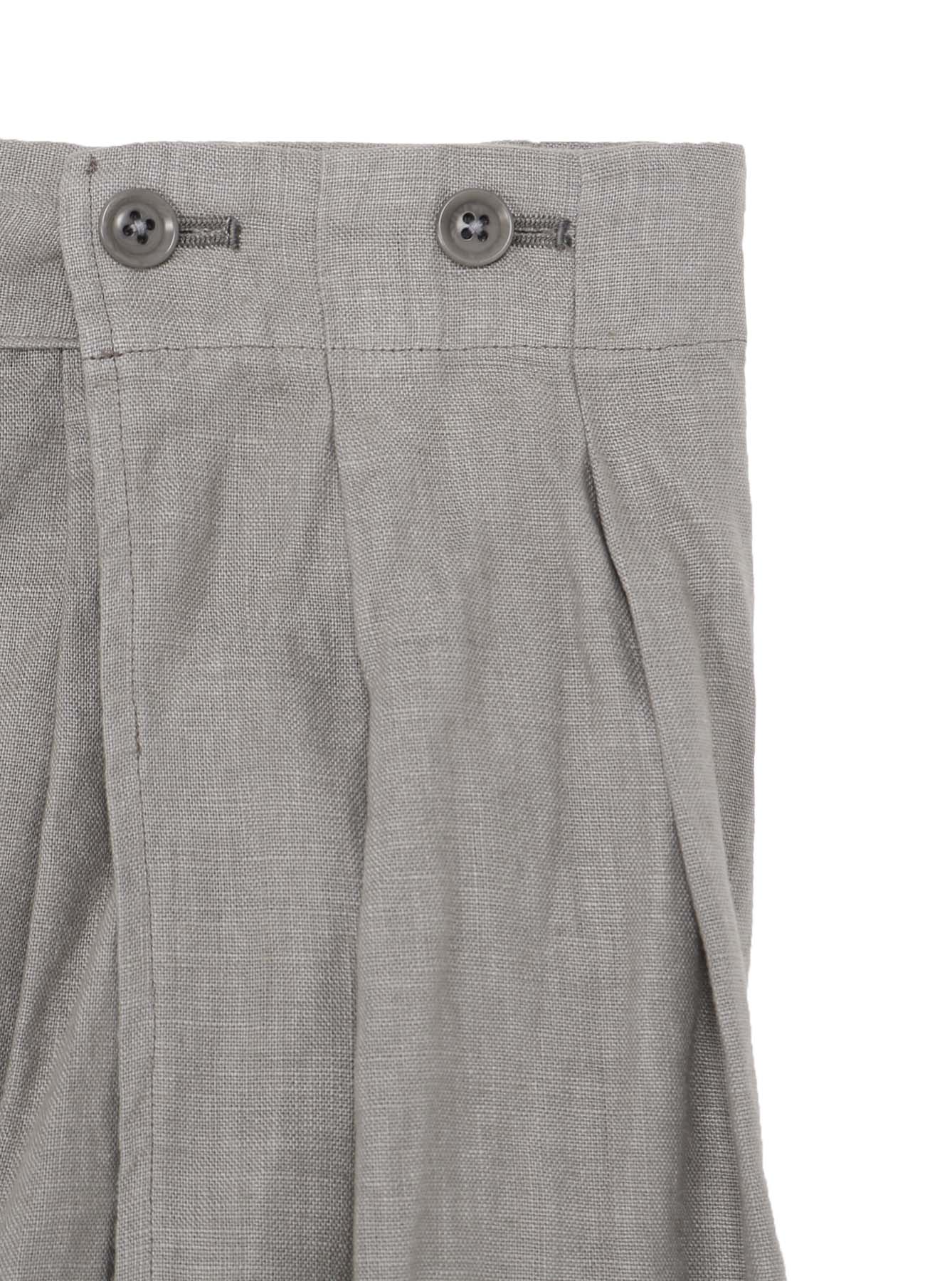 GARMENT DYE FLAX BOTH SIDES WRAP PANTS