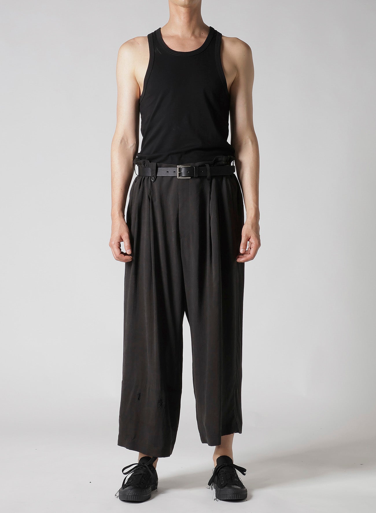 CELLULOSE OZONE PANELED HEM WIDE PANTS