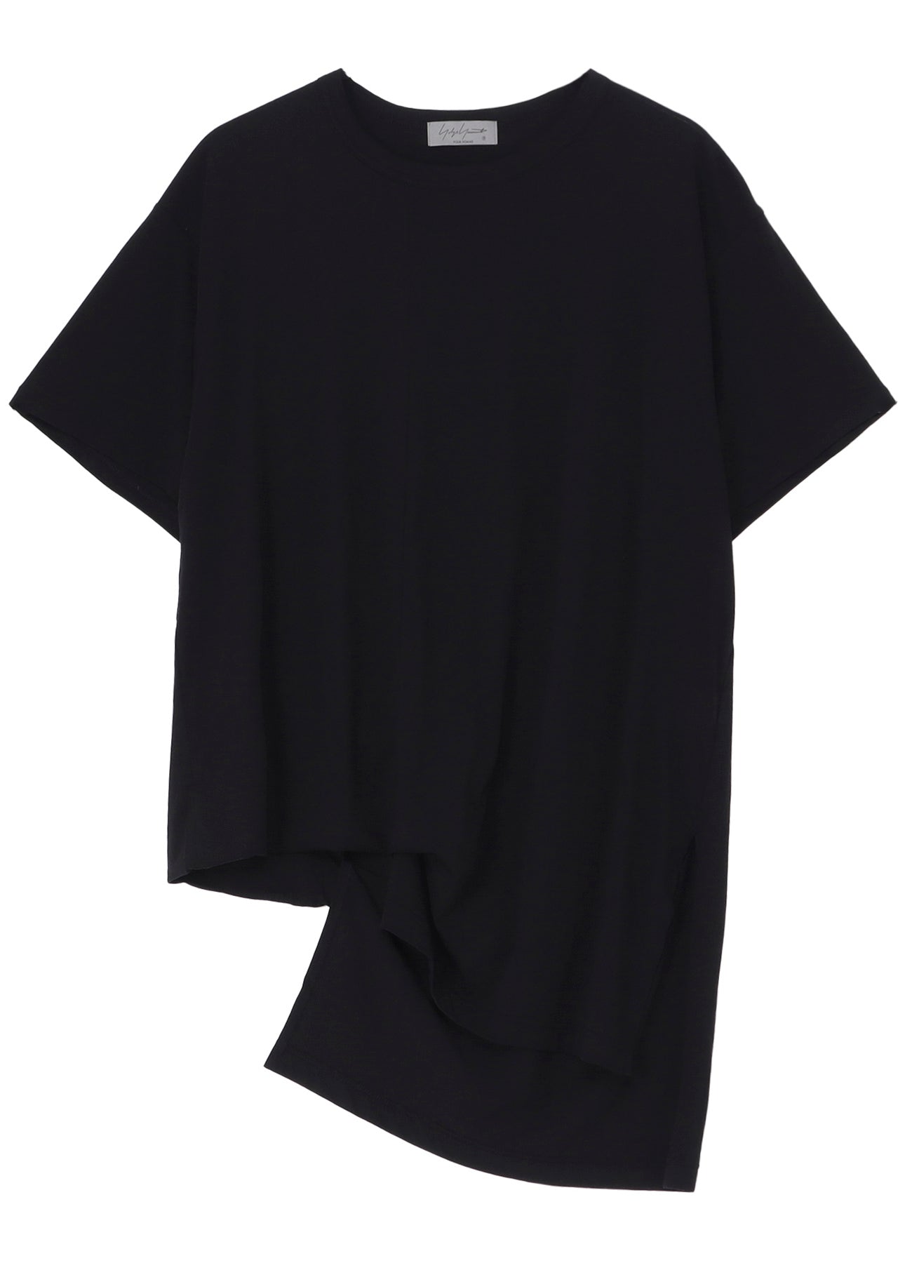 DIORAMA JERSEY ASYMMETRY HEM SHORT SLEEVE T