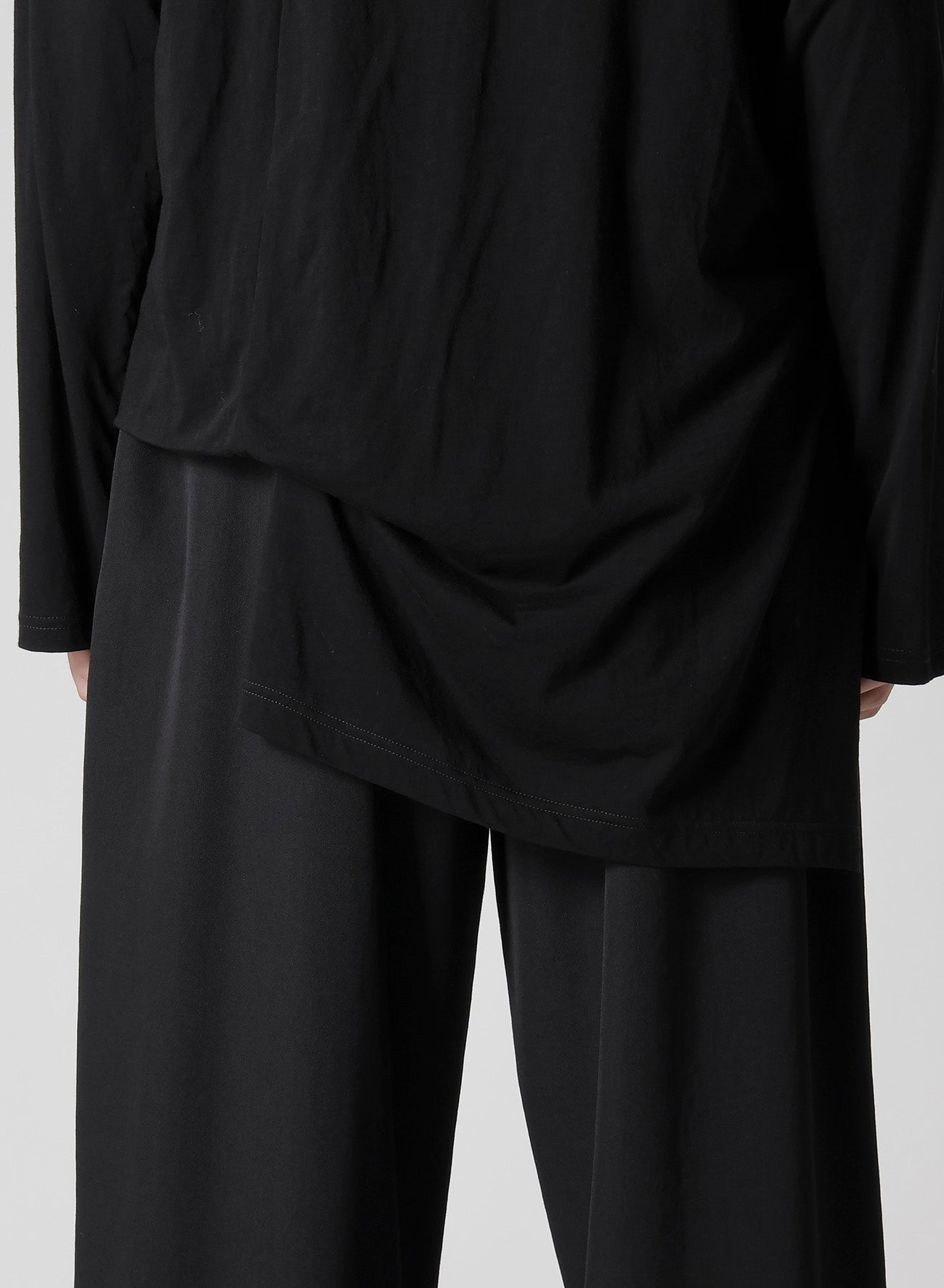 DIORAMA JERSEY ASYMMETRY HEM LONG SLEEVE T