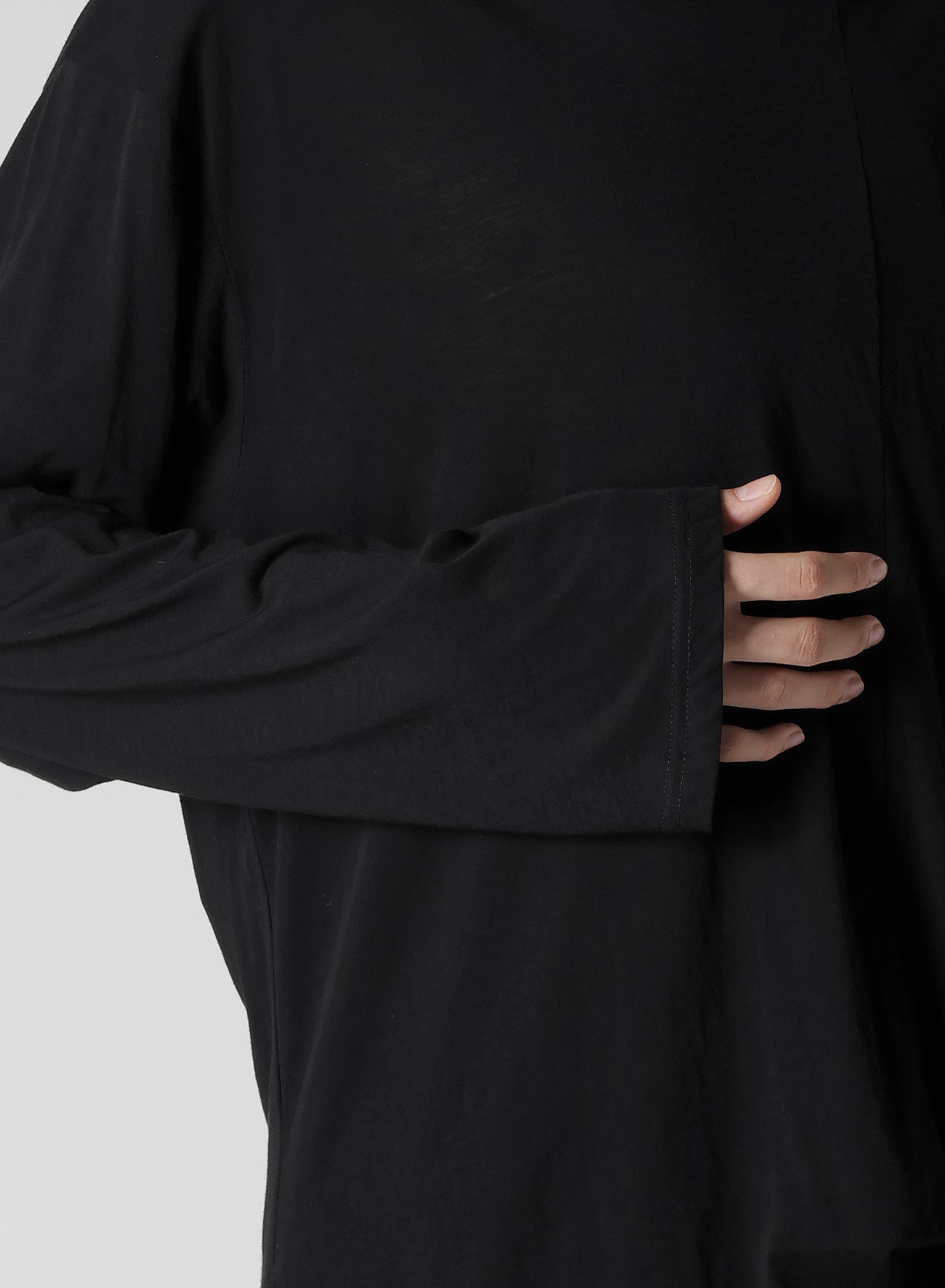 DIORAMA JERSEY ASYMMETRY HEM LONG SLEEVE T