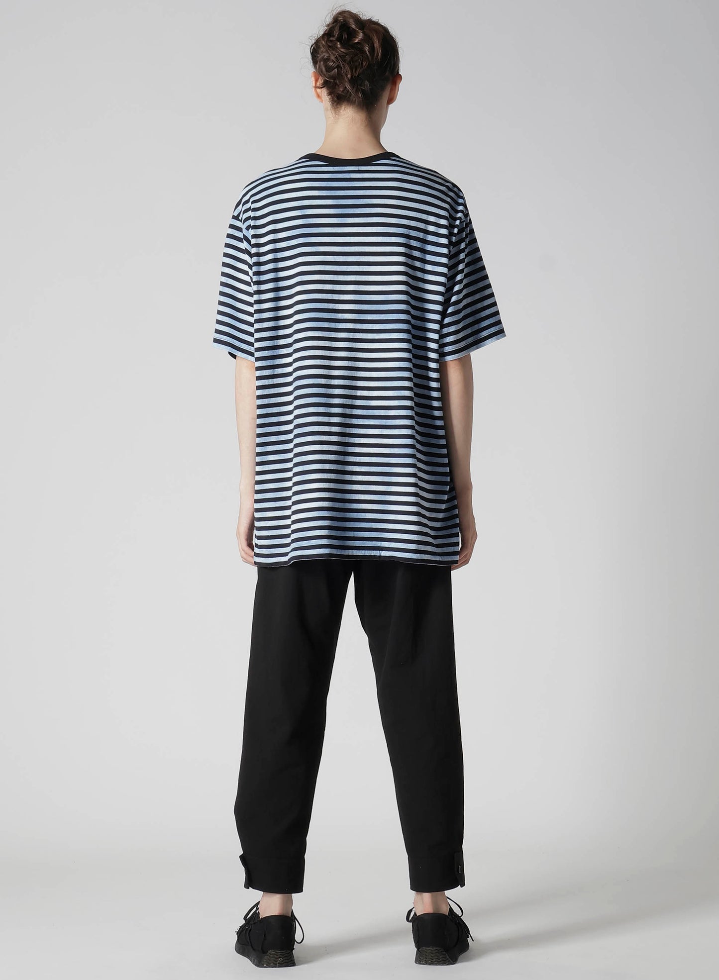 40/2 JERSEY BORDER UNEVEN ROUND NECK T
