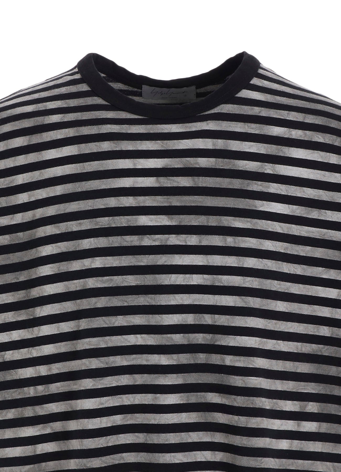 40/2 JERSEY BORDER UNEVEN ROUND NECK T
