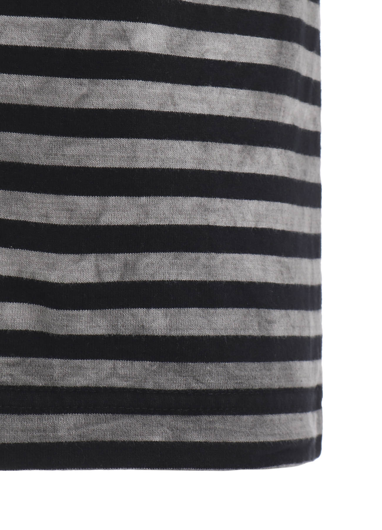 40/2 JERSEY BORDER UNEVEN ROUND NECK T