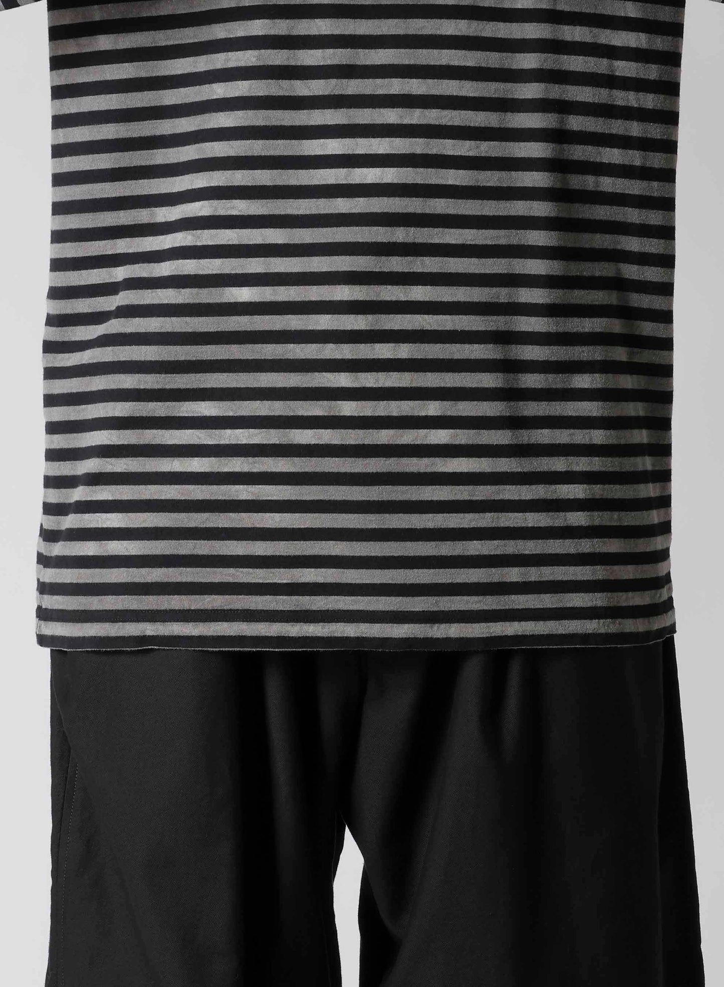 40/2 JERSEY BORDER UNEVEN ROUND NECK T