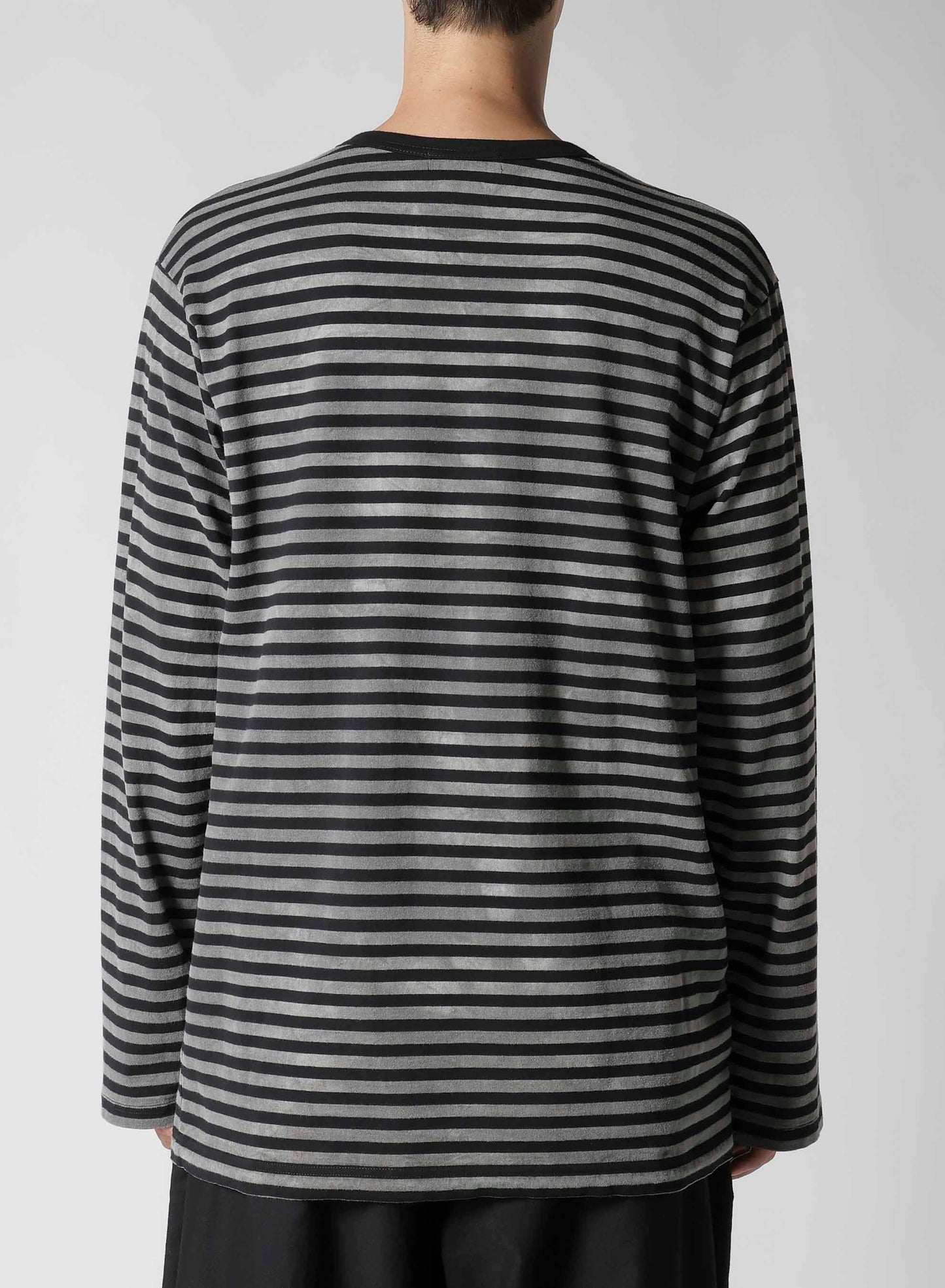 40/2 JERSEY BORDER UNEVEN ROUND NECK T