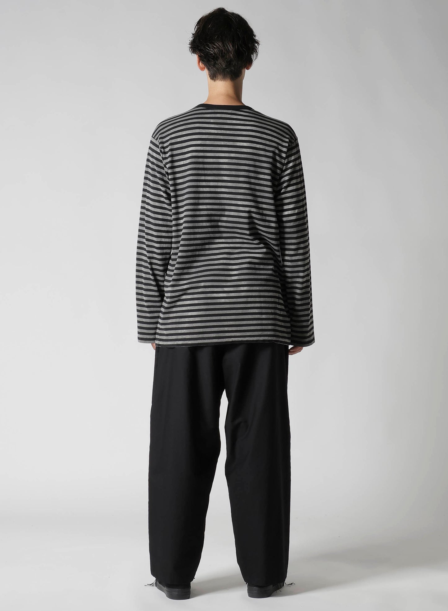 40/2 JERSEY BORDER UNEVEN ROUND NECK T