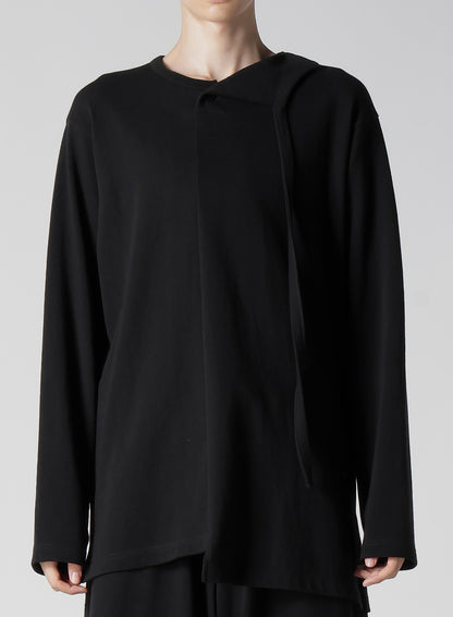 MASTERSEED SINGLE JERSEY ASSYMETRY COLLAR L SLEEVE T