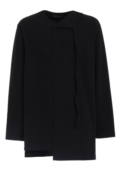 MASTERSEED SINGLE JERSEY ASSYMETRY COLLAR L SLEEVE T