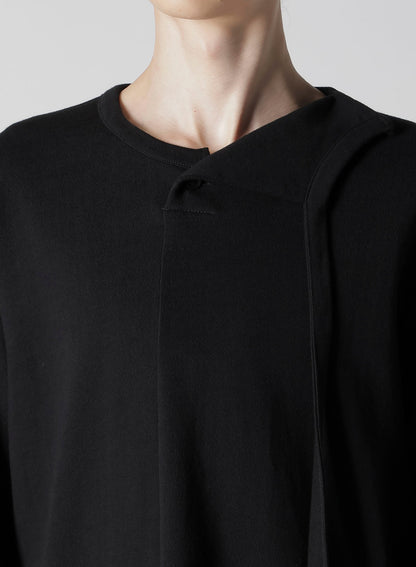 MASTERSEED SINGLE JERSEY ASSYMETRY COLLAR L SLEEVE T