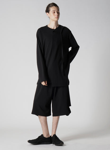 MASTERSEED SINGLE JERSEY ASSYMETRY COLLAR L SLEEVE T