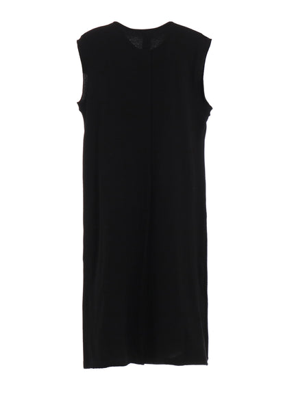10/-BD GAUZE SINGLE JERSEY SLEEVELESS LONG CARDIGAN