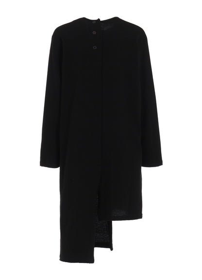 10/-BD GAUZE SINGLE JERSEY UNBALANCED HENRY NECK LS T