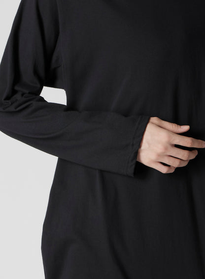 COMBED SINGLE JERSEY SINGLE BUTTON HENRY NECK LS T