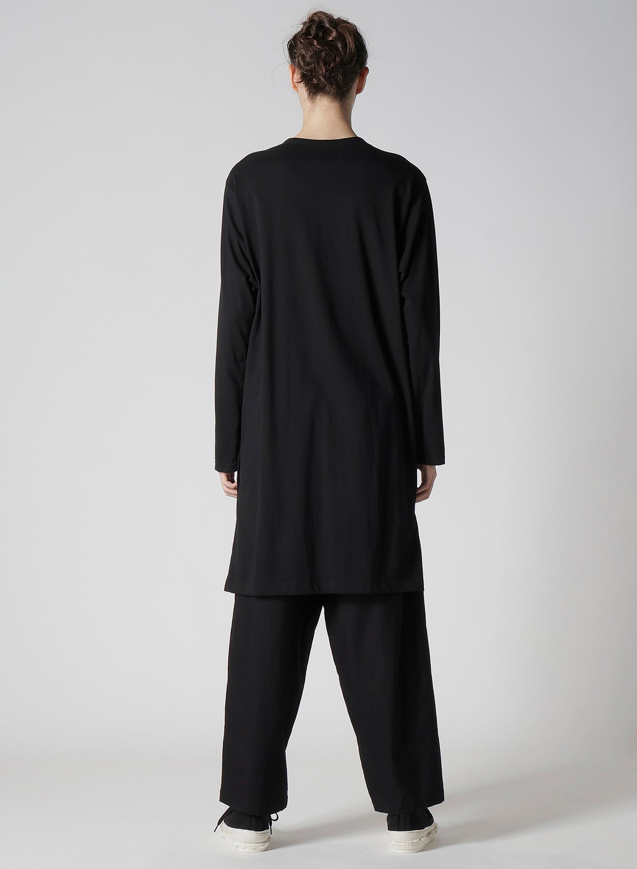 COMBED SINGLE JERSEY SINGLE BUTTON HENRY NECK LS T