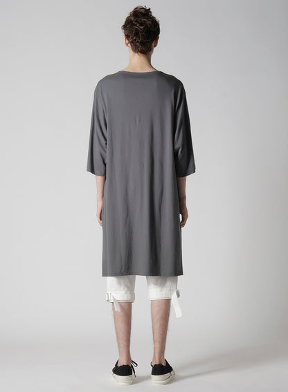COMBED SINGLE JERSEY HENRY THREE QUARTER SLEEVE