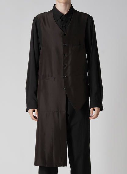 16MOMME HABUTAE S PLUMP PLEATED VEST