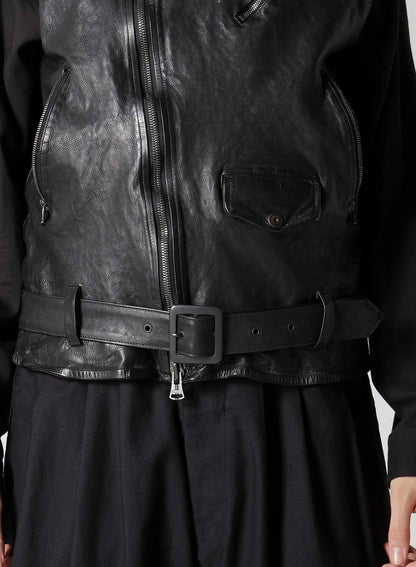 BACKLASH CALF DYED W HOODIE RIDERS VEST