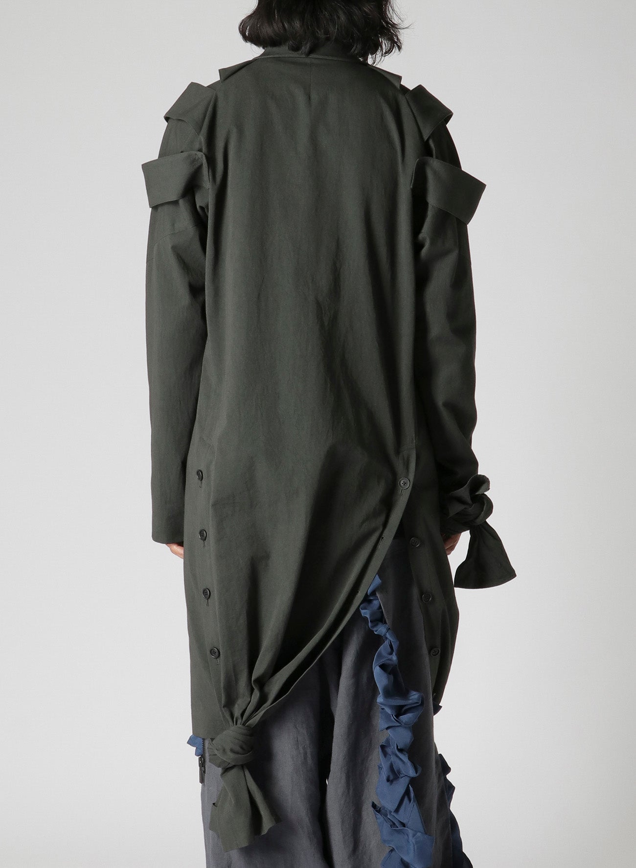 COTTON TWILL SHOULDER EPAULET DOUBLE JACKET