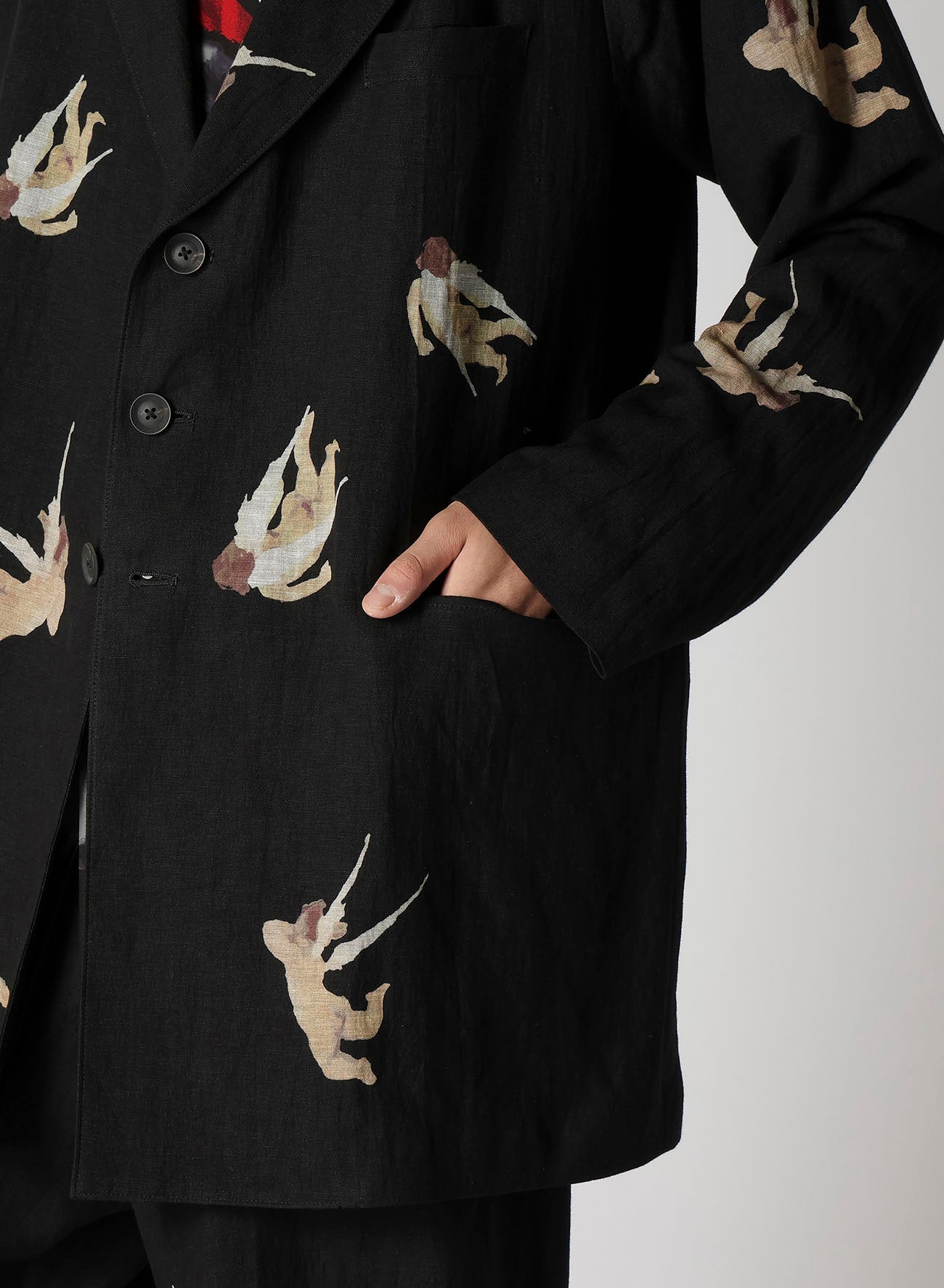 ANGEL PATTERN DOUBLE FRONT JACKET