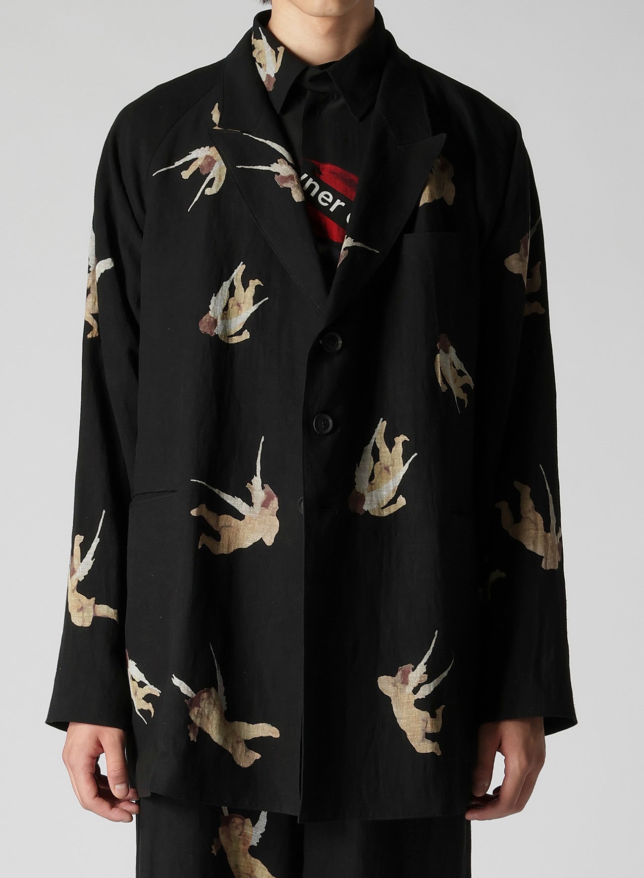 ANGEL PATTERN DOUBLE FRONT JACKET
