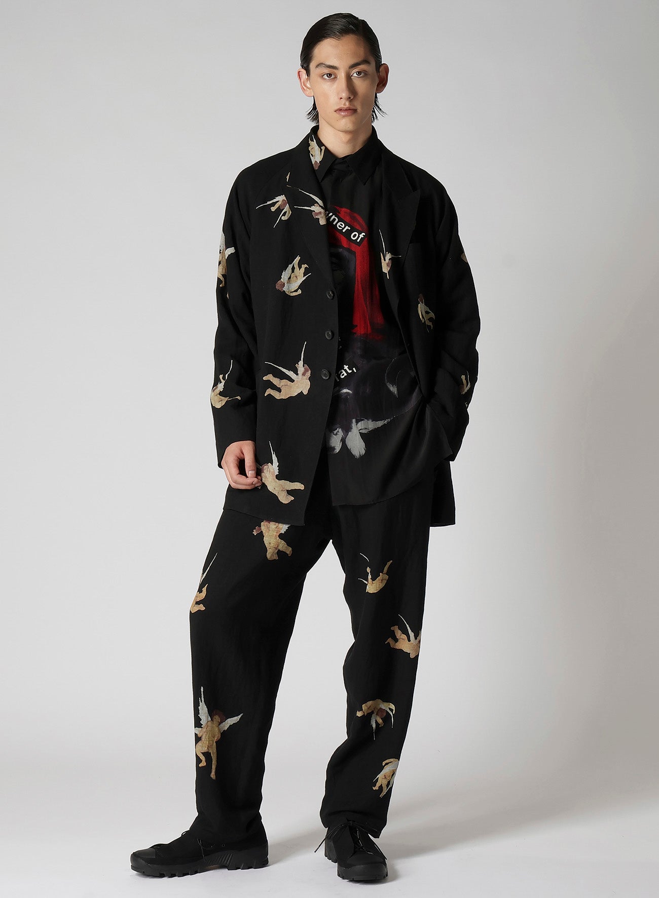ANGEL PATTERN DOUBLE FRONT JACKET