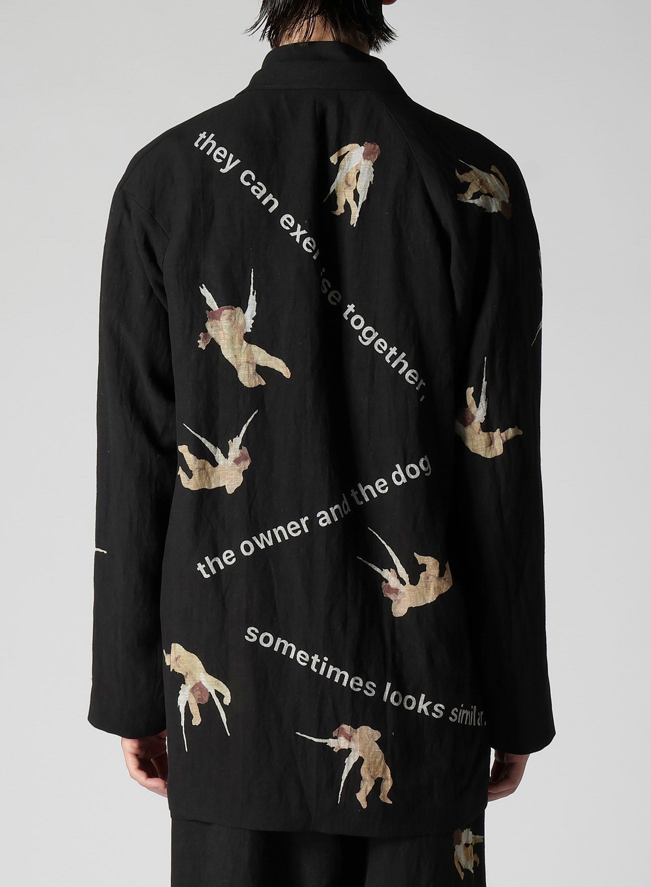 ANGEL PATTERN DOUBLE FRONT JACKET
