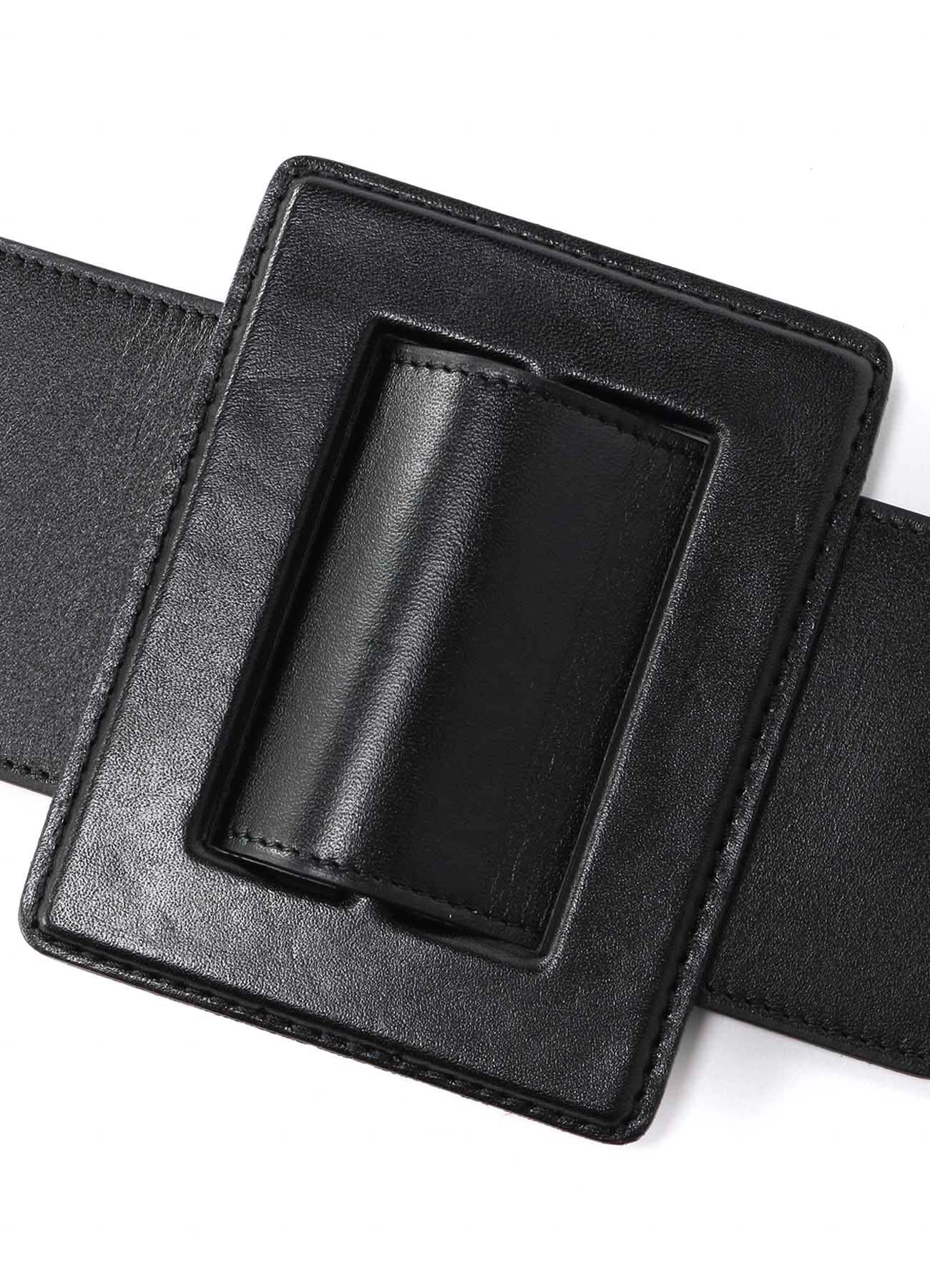 OILED SMOOTH LEATHER BUCKLE BELT