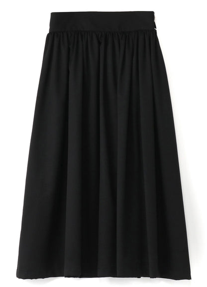 STANDARD WOOL GABARDINE LONG GATHERED SKIRT