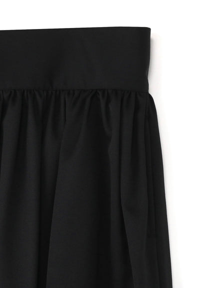 STANDARD WOOL GABARDINE LONG GATHERED SKIRT
